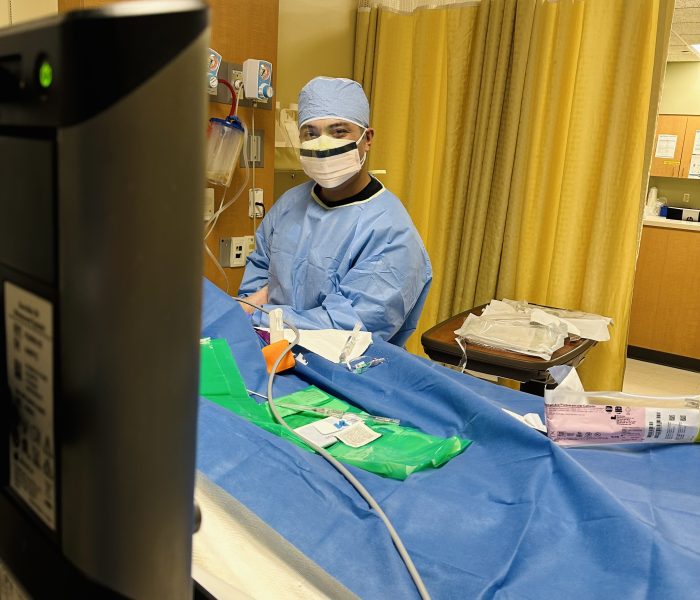 Dr. Alex Hagad performing PICC line procedure – VA-BC Prep Academy vascular access training